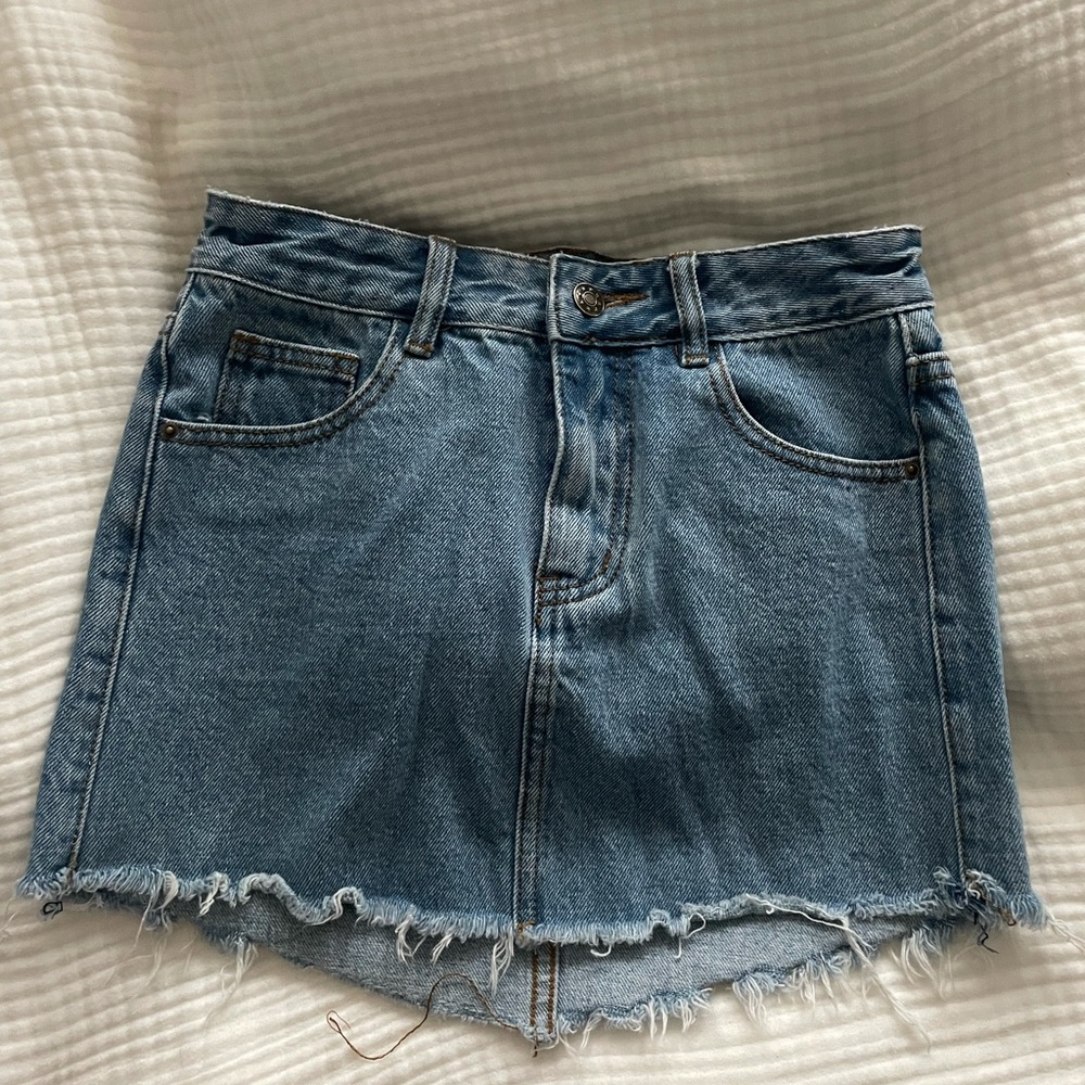 Denim mini skirt